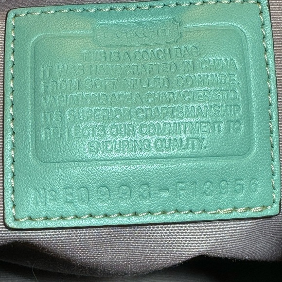 Coach Blue Hobo Bag with Sleek Crescent Shape - Picture 16 of 16